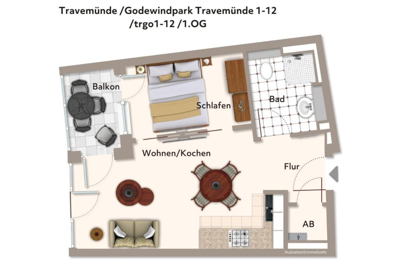 吕贝克Godewindpark Travemuende Godewindpark Travemuende 1-12公寓 外观 照片